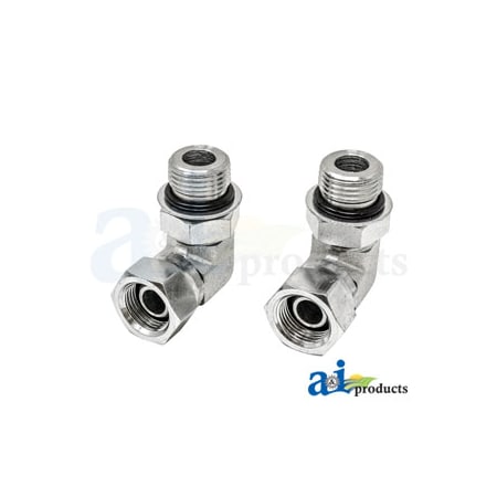 A & I Products 90 Degree Female NPT Swivel X Male ORB Adapter 3.75 x4 x2 A-43B42